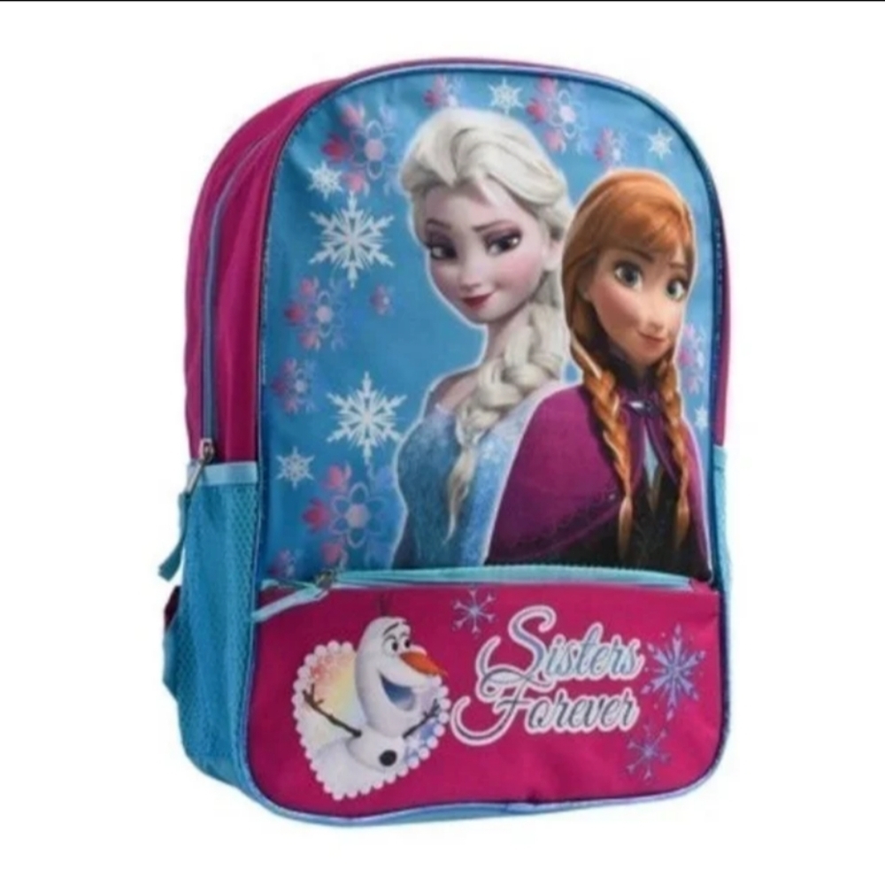 Frozen Disney 16" School Bookbag Anna and Elsa Princess Sisters Forever NWT